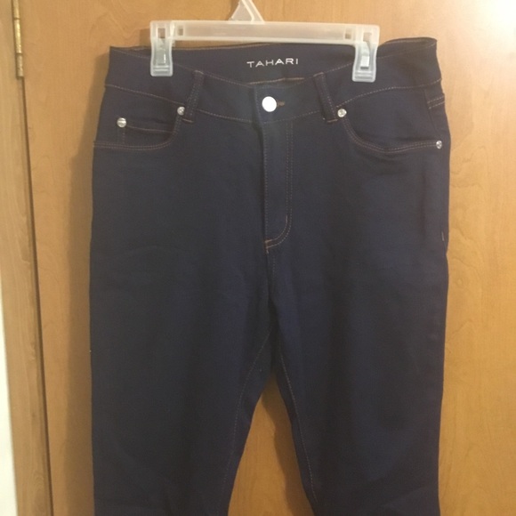Tahari Blue Dark Wash Skinny Jeans 8 - Picture 5 of 6